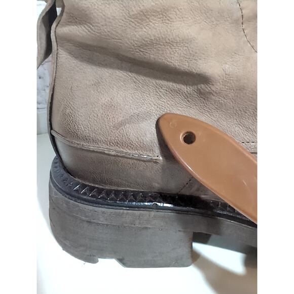 A.S. 98 Boots Lukie Brown Leather Shearling Lined Combat Ankle Boots Sz 40 AS 98 - Picture 4 of 16